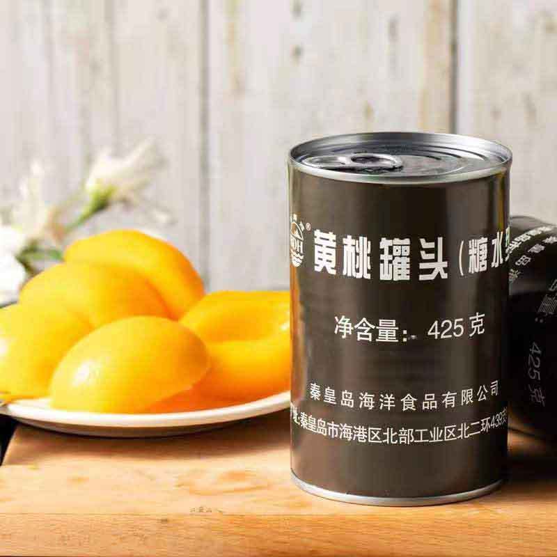 北戴河牌 糖水黄桃罐头水果罐头 休闲零食方便速食食品 黄桃罐头425g*24罐装