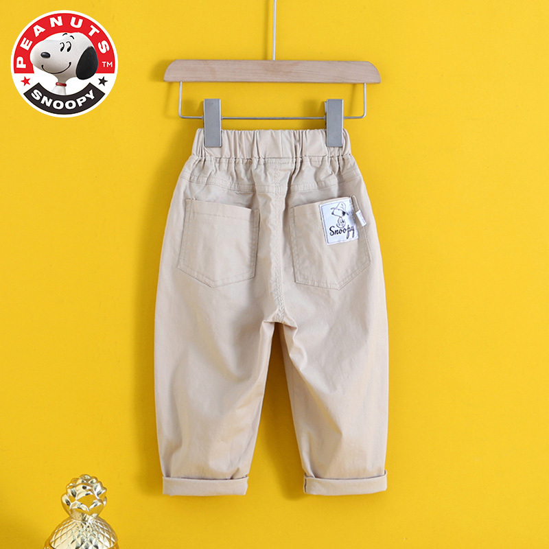 史努比snoopy男童裤子儿童春季工装裤长裤宝宝休闲裤小孩洋气童装潮ag