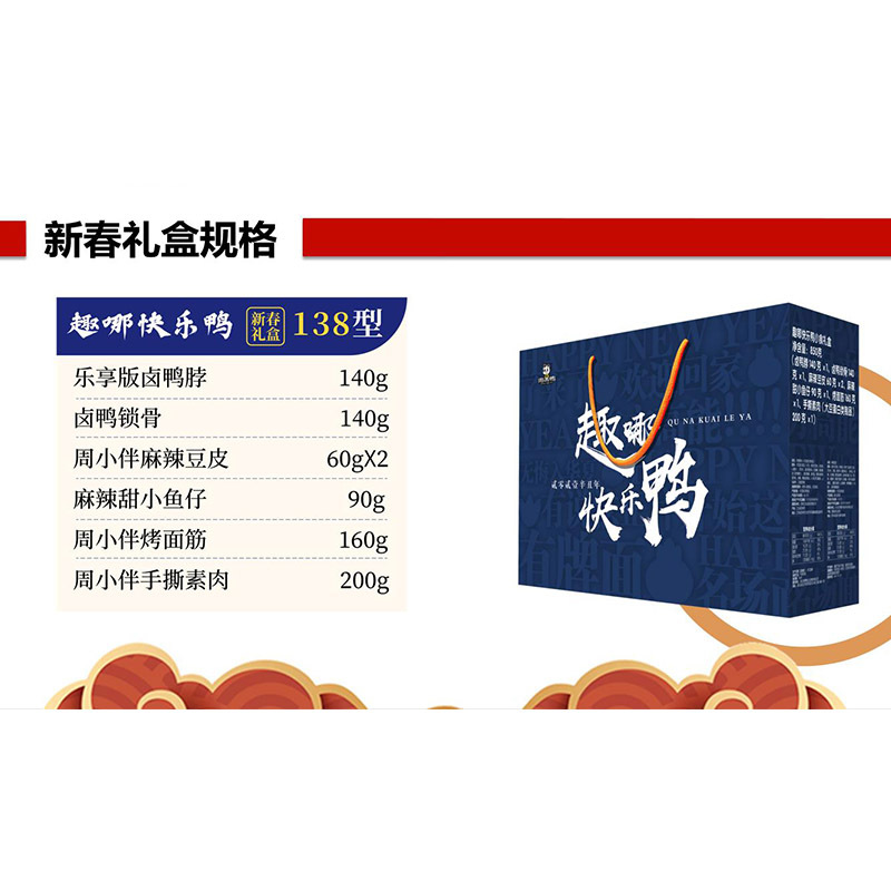 周黑鸭趣哪快乐鸭礼包850g
