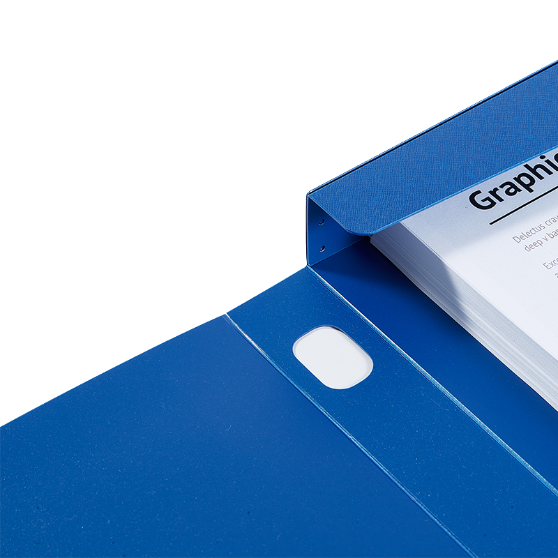 齐心(COMIX) MC-55 A4 55mm 美石PP 钛蓝 档案盒 钛蓝 单个装高清大图