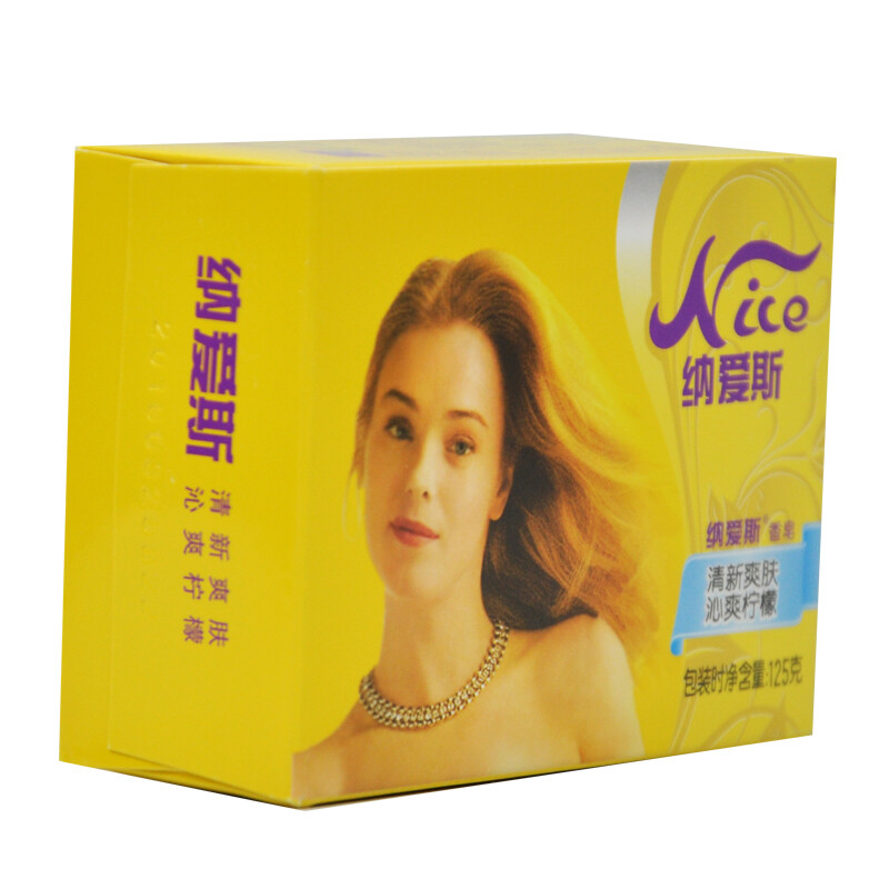 纳爱斯 盒香皂(沁爽柠檬)沐浴洗澡全身洗脸皂洁面皂香氛滋润保湿家庭装125g/36块 1箱