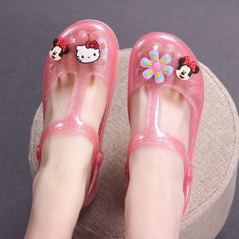 促销儿童凉鞋女童洞洞鞋厚底夏中大童女童沙滩鞋学生凉拖鞋女童果冻鞋