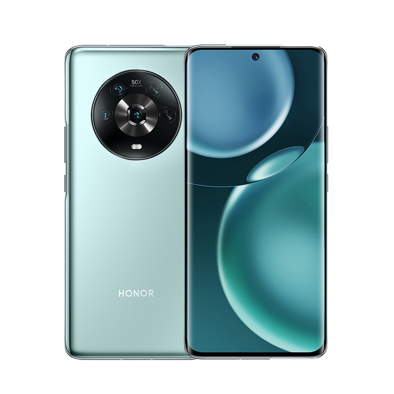 荣耀Magic4 8GB+256GB 瓷青 十亿色双曲屏幕 120Hz智能高刷 5000W超广角摄影 潜望式长焦镜头 骁龙8移动平台 66W超级快充 5G智能手机
