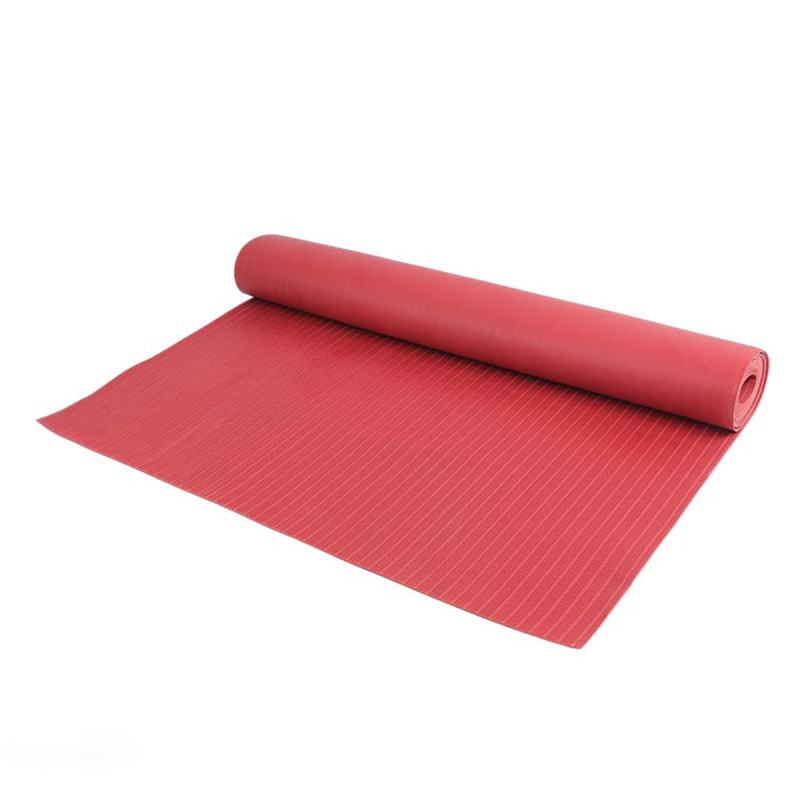 典虎 绝缘胶垫 红色条纹8mm*1m*10m 卷高清大图
