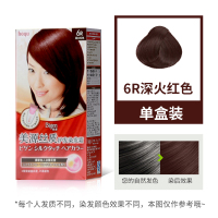 美源(MEIYUAN)丝质护发染发霜 6R深火红色(日本美源染发剂 健康遮盖白发染发膏)