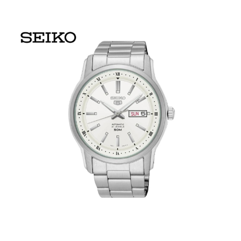 精工SEIKO5手表男士商务防水大气简洁腕表机械表男 SNKP09K1