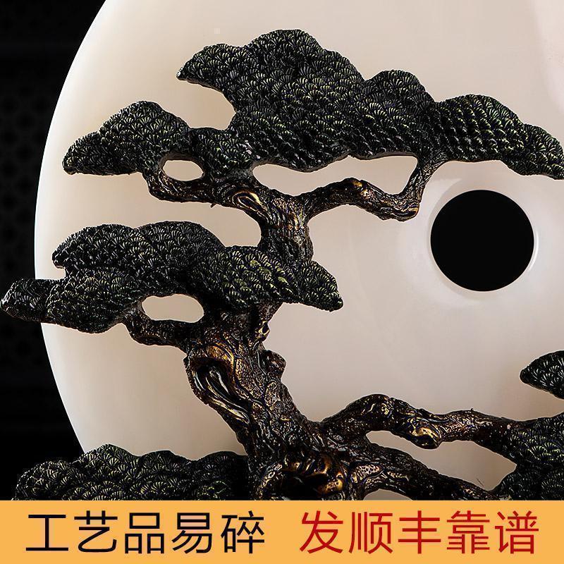平安扣摆件珐琅彩迎客松家居装饰品乔迁新居公司店铺开业礼品_553