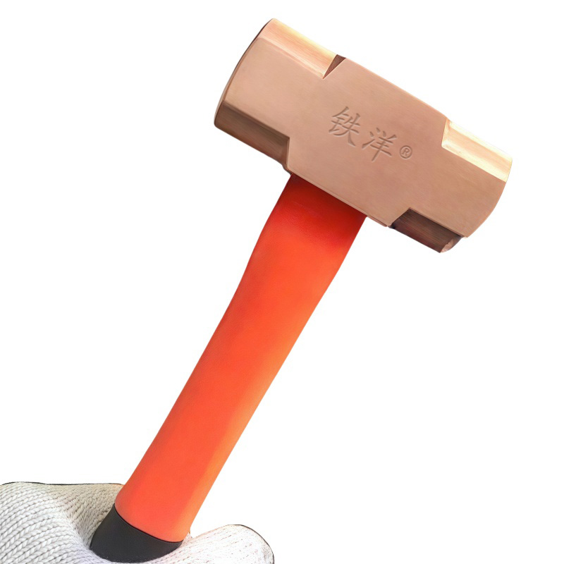 铁洋 防爆手锤 塑柄紫铜八角锤 0.5磅 把高清大图