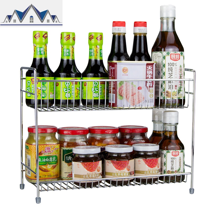 厨房调料置物架转角架 双层调味品收纳盒放酱料架子佐料瓶储物架 三维工匠高清大图