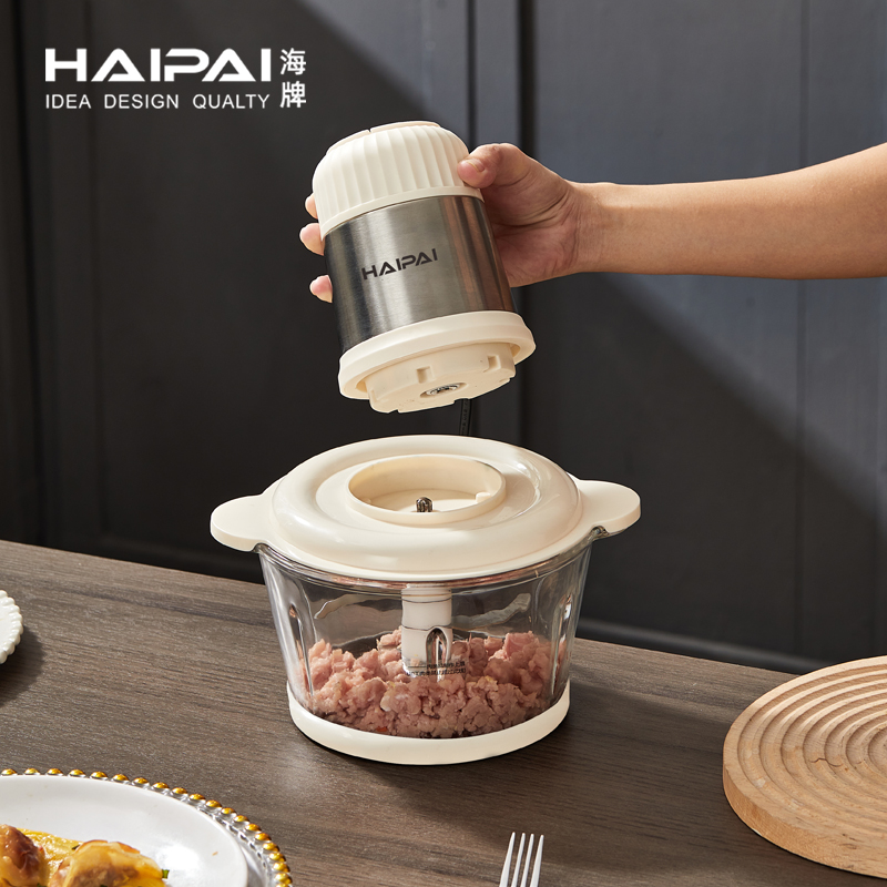 海牌 HP-JR01多功能绞肉机 婴儿辅食料理机蒜蓉机高清大图