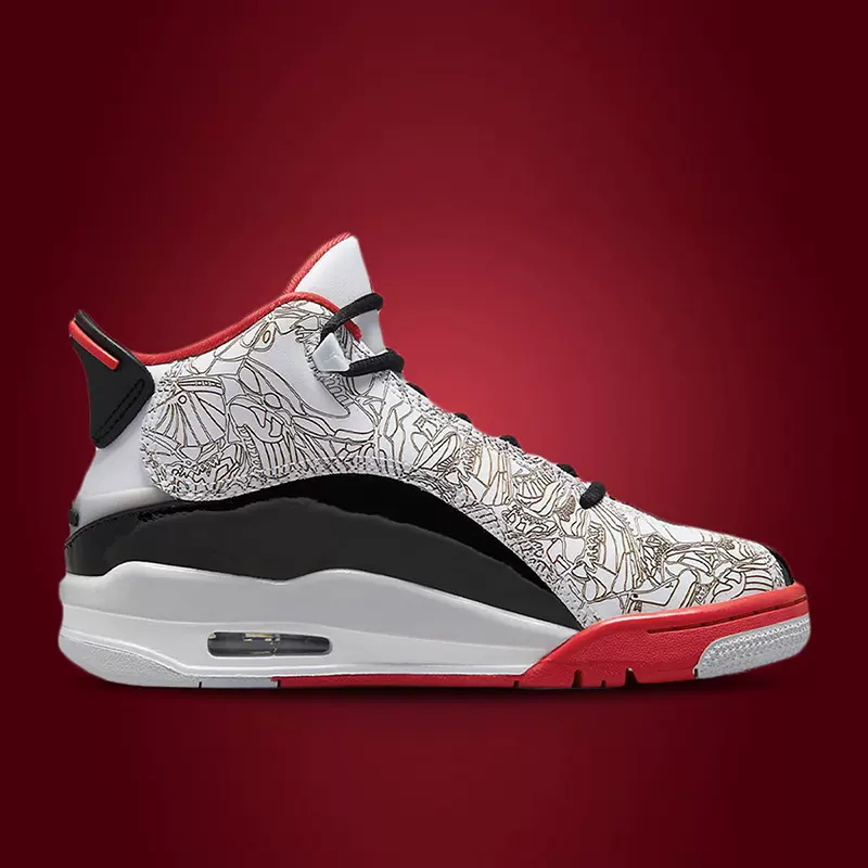 nike耐克air jordan dub zero aj4黑红镭射男子篮球鞋311046-160