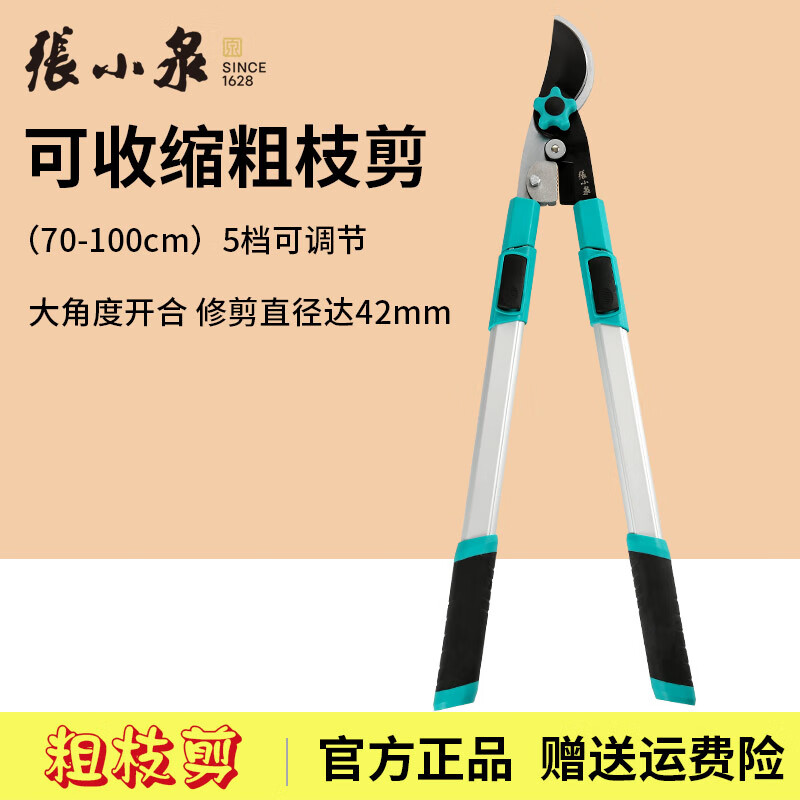 张小泉园艺剪刀整枝剪粗枝剪果园剪园林高枝剪果树剪强力修剪旁枝大剪子高清大图
