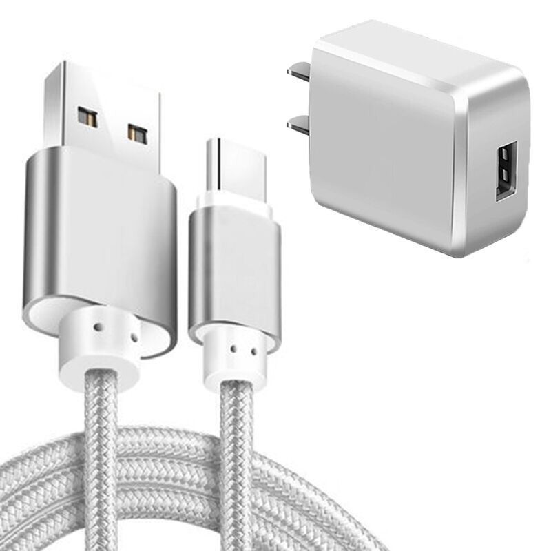 乐视数据线6x快充电器typec小米9/8华为p9/p20充电线2a直插头加长|极光银【快充线+充电头】套装 3米