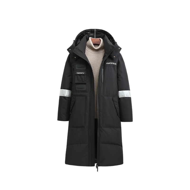 利可莉 冬季加厚发热调温外套大衣 长款 件高清大图