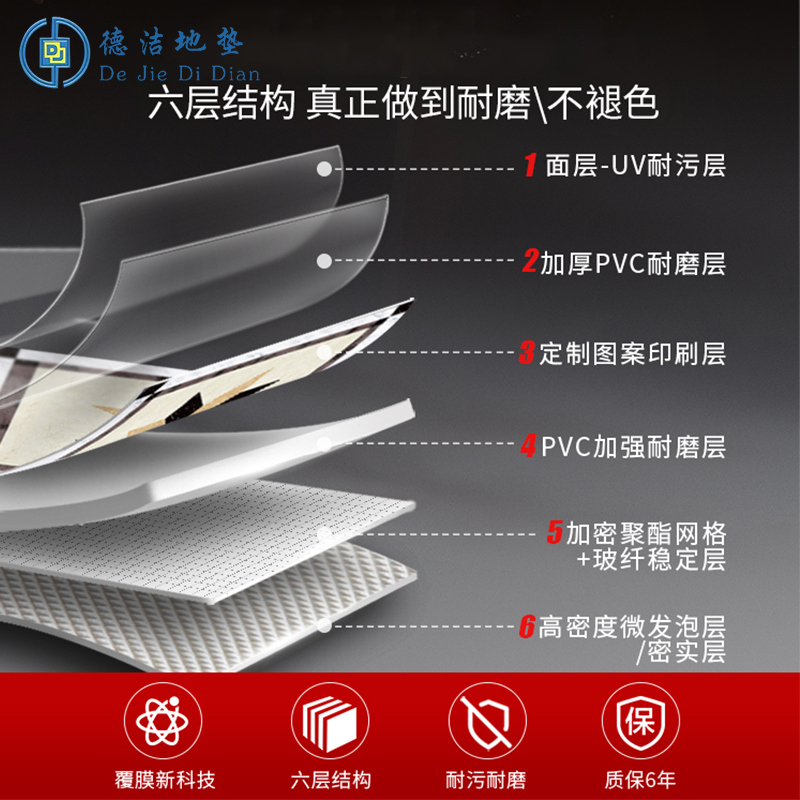 苏宁 德洁 电梯专用电梯地毯地垫 /DJ-DD130/2.2mm密实底2m²内高清大图