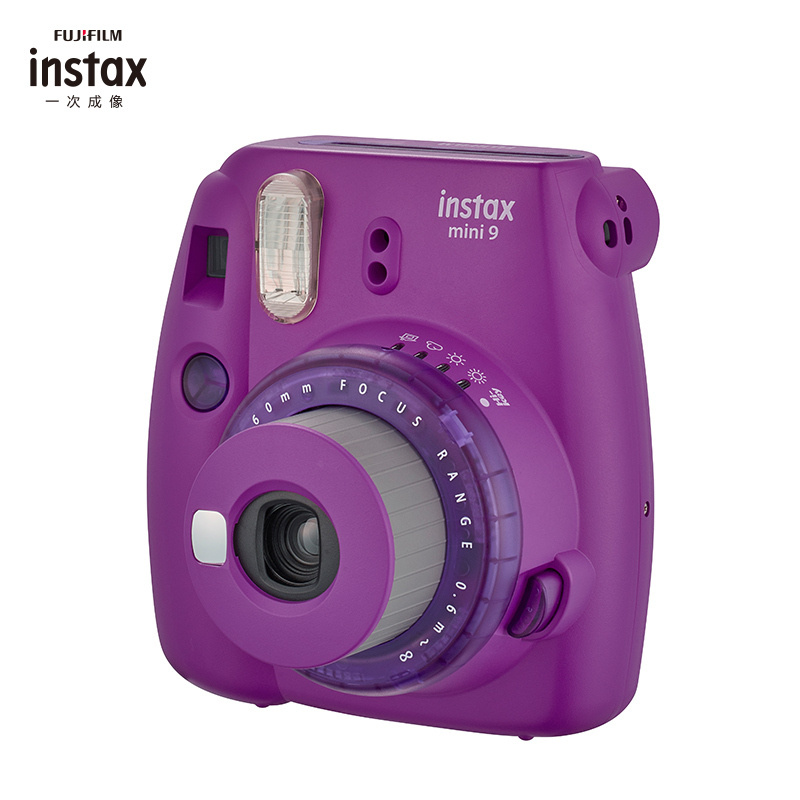 富士(FUJIFILM)INSTAX 一次成像 立拍立得 胶片相机 mini9葡萄紫果冻相机 套餐一(含10张相纸)