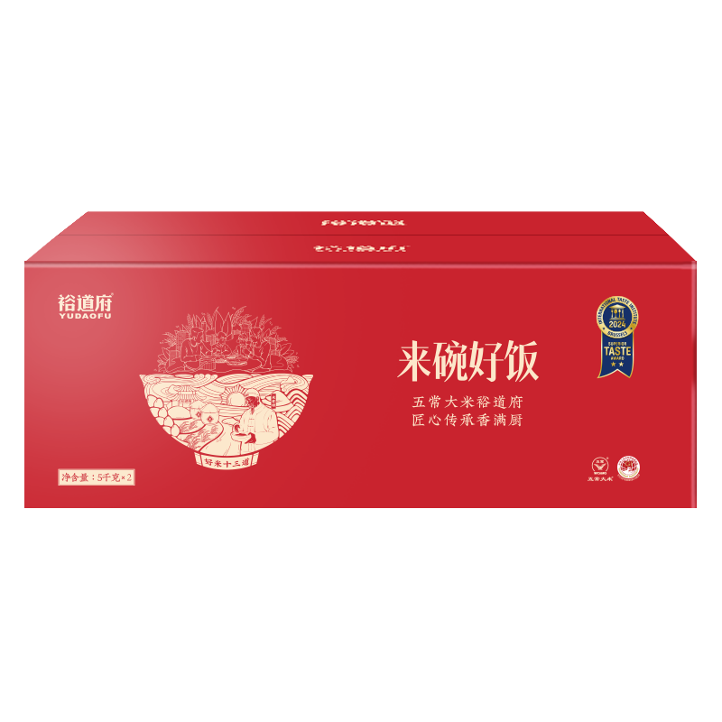 裕道府 来碗好饭 尊选五常大米5kg*2(整箱)