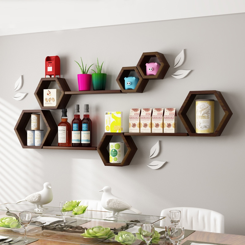 古达墙上置物架客厅电视背景墙装饰架壁挂创意格子墙壁柜卧室墙面隔板