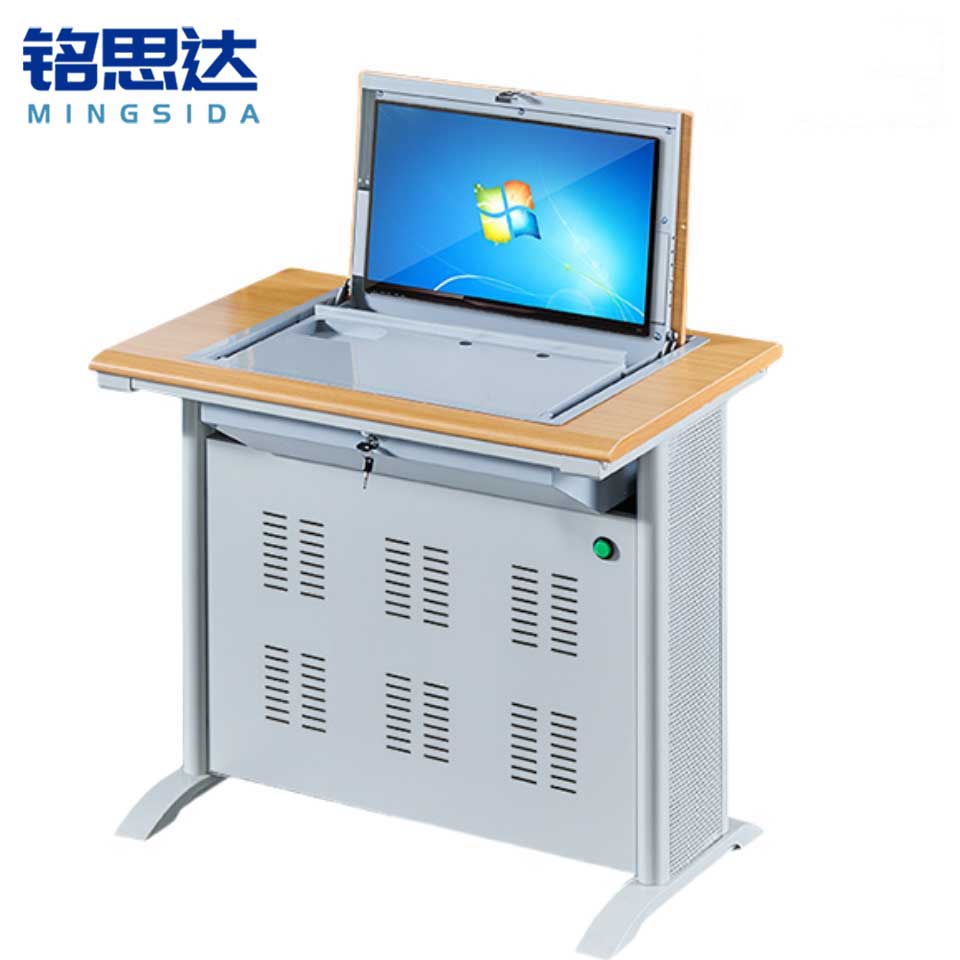 铭思达翻转电脑桌单人位张高清大图