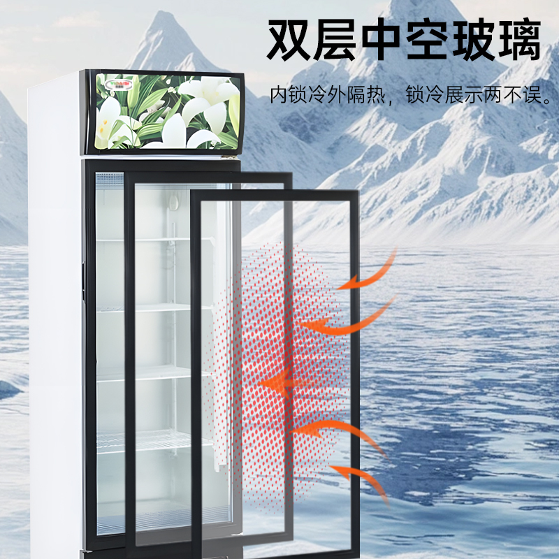 意黛斯 商用大容量果蔬冷藏保鲜柜蔬菜水果立式冷柜饮料酒水展示柜商用冰箱餐饮超市单位食堂冰柜YDS-DBQ-318SZ