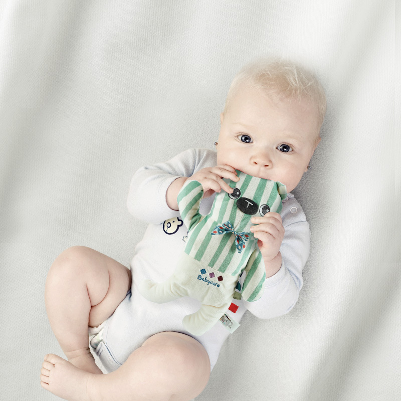 babycare婴儿安抚巾玩具可入口响纸布偶可咬陪宝宝睡眠毛绒玩偶 7013 均码 夏奇拉天鹅