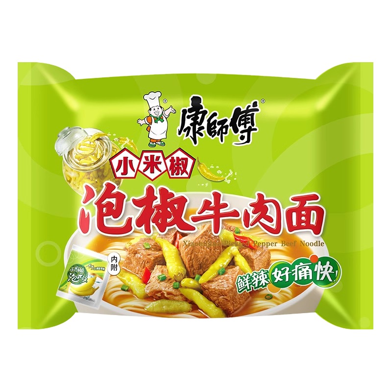 康师傅香辣牛肉面 袋装104g高清大图