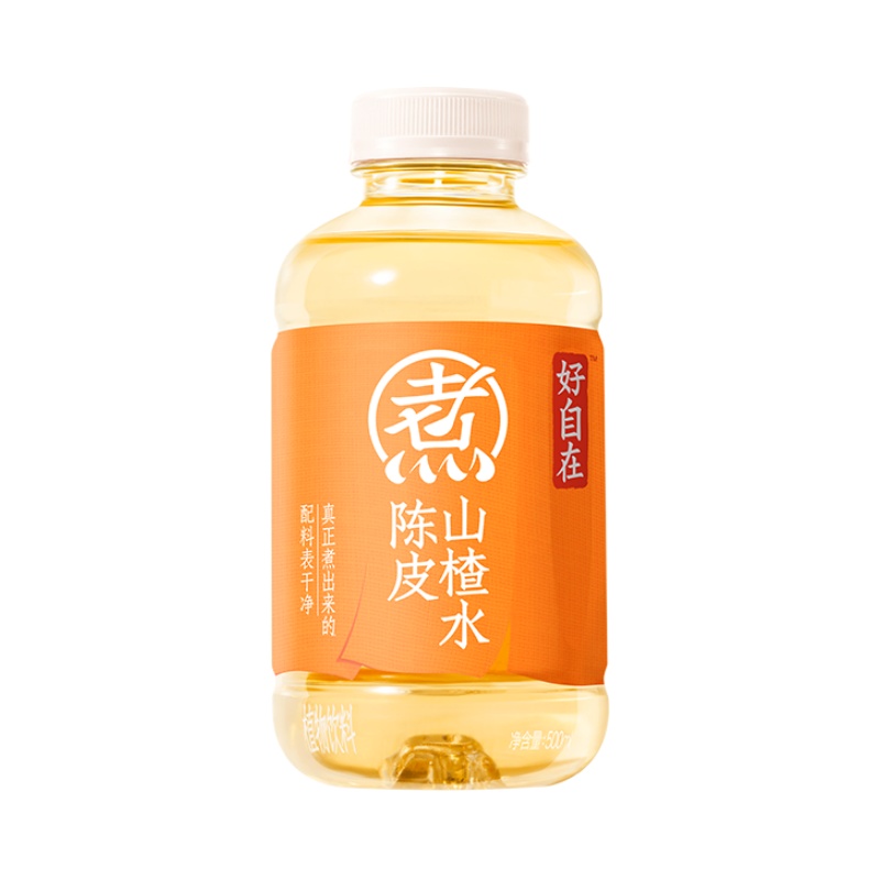 元气森林自在水500ml*9瓶陈皮山楂水轻泡煮无糖植物饮料高清大图