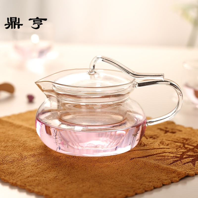 鼎亨茶壶玻璃过滤透明耐热功夫水果花茶煮普洱咖啡特价(神来壶