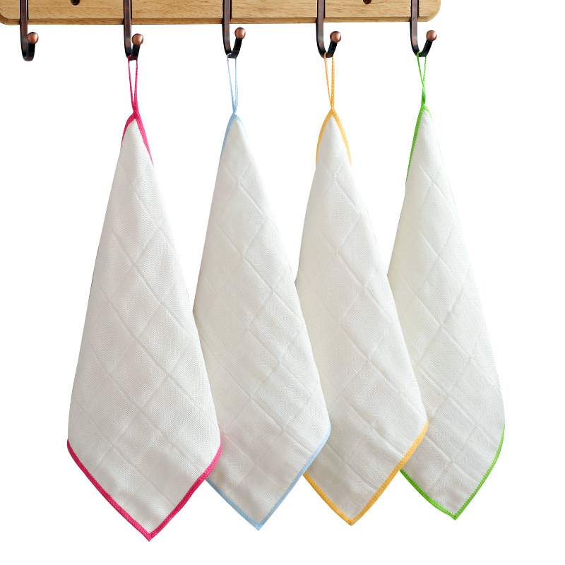 红鲸鱼 百洁布污竹木纤维清洁抹布 黄色 30*30cm 1条