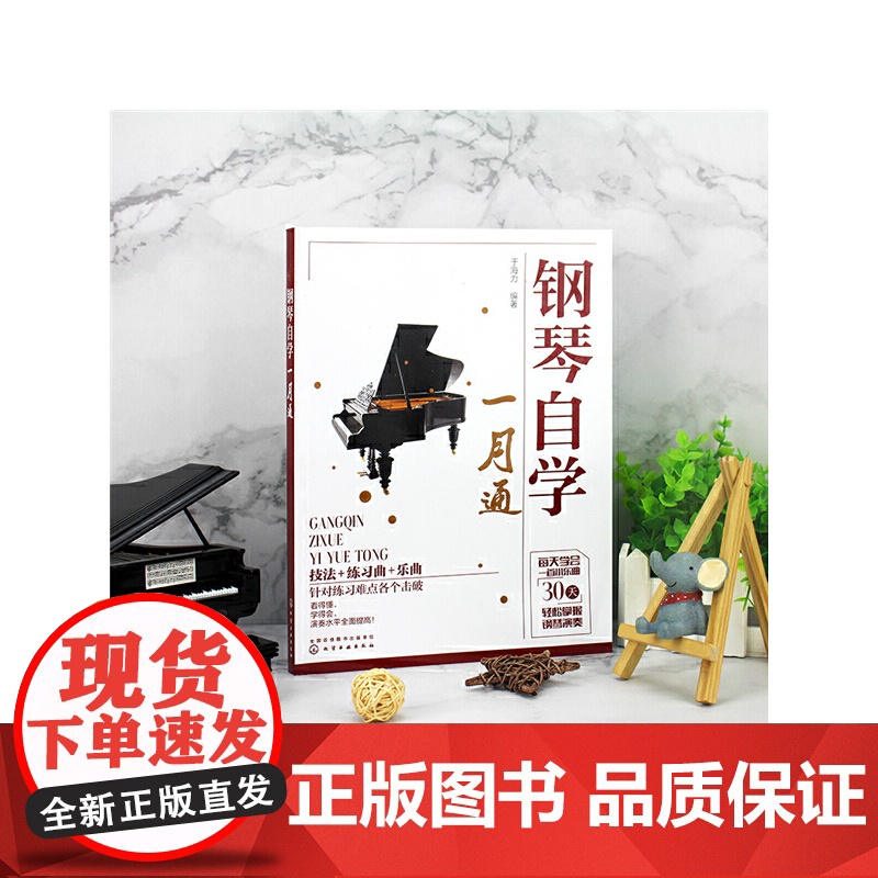 钢琴自学一月通 于海力 化学工业出版社 正版书籍高清大图