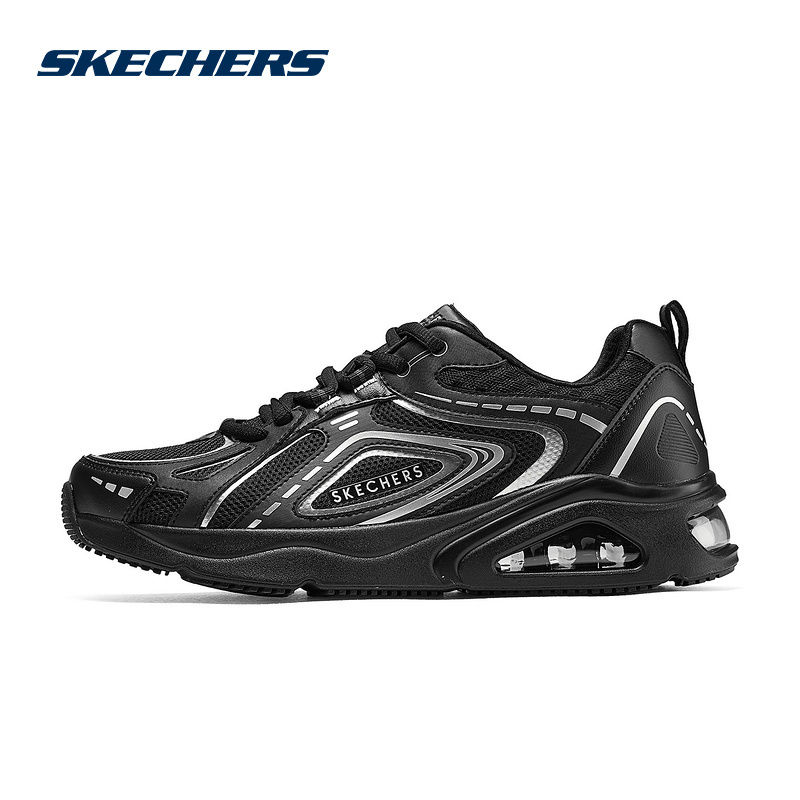 斯凯奇(Skechers)2024男舒适百搭日常户外板鞋休闲鞋183096/BBK