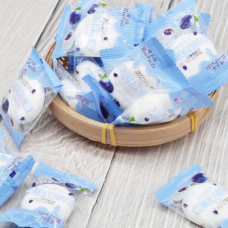棉花糖夹心蓝莓棉花糖草莓棉花糖休闲小零食