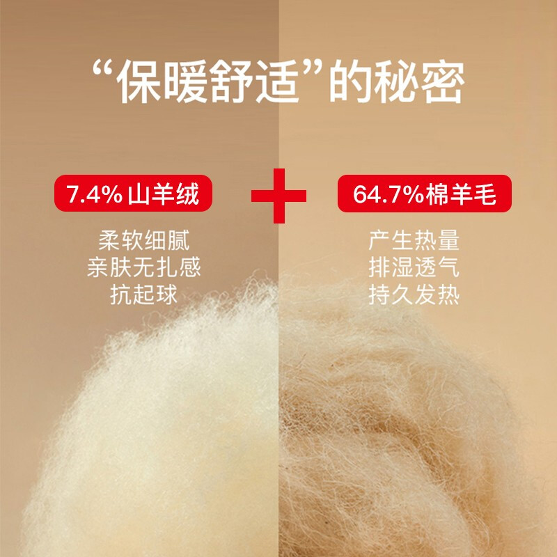 恒源祥 A1522K822 羊毛护膝加厚款 升级加厚款(请备注好尺码和颜色)高清大图