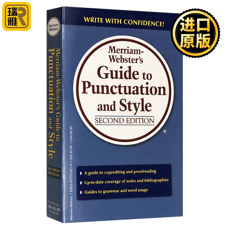 [正版]韦氏标点符号用法风格指导 英文原版 Merriam Webster’s Guide to Punctuatio高清大图