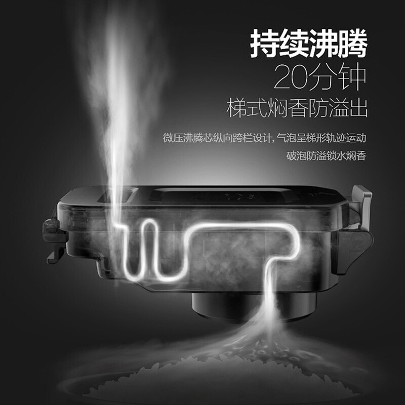 美的(Midea)电饭煲MB-HS4075 电饭锅24H智能预约IH电磁加热触摸操控一键香浓粥4L电饭煲(精钢鼎釜内胆)