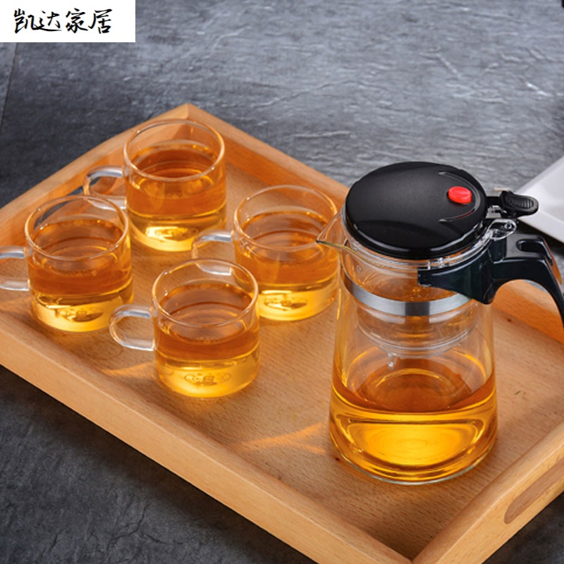 飘逸杯玻璃泡茶壶全拆洗内胆家用冲茶器沏茶杯花茶壶套装茶具创意简约家居家用水杯水具 精选特买