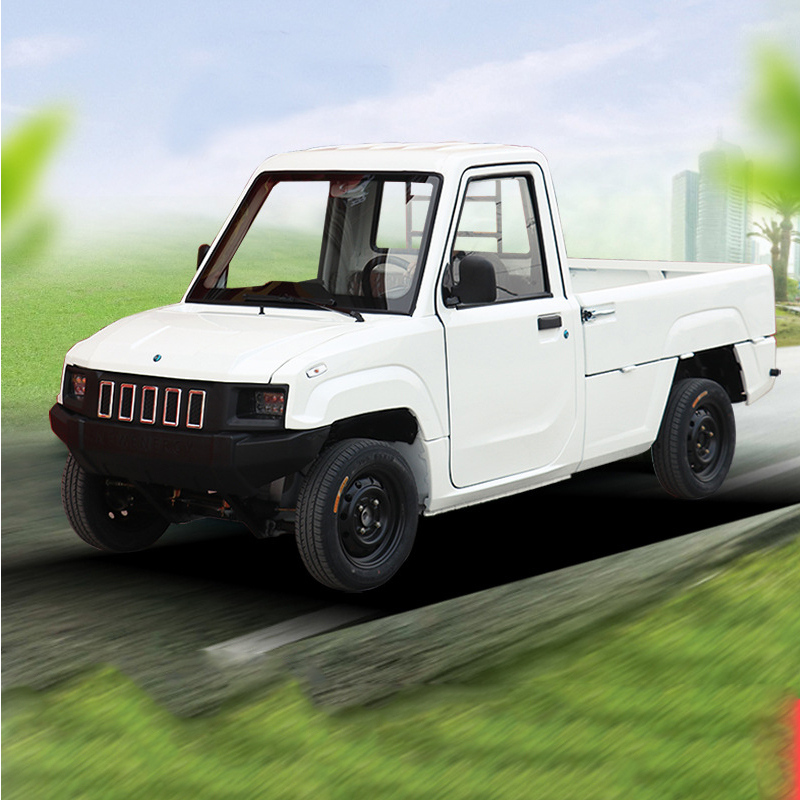 企采严选电动皮卡四轮代步车家用汽车新能源拉货轿车视频