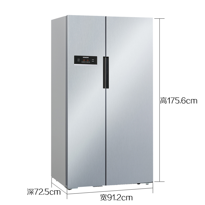 西门子BCD-610W(KA92NV09TI) 610升 对开门变频双开门 风冷无霜冷藏展示柜高清大图