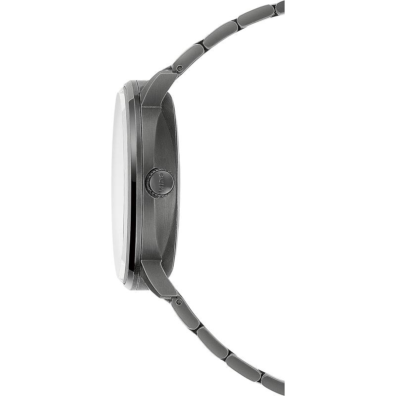 Mido瑞士男表指挥官系列大日历黑盘钢带防水长动能自动机械表七夕礼物高清大图