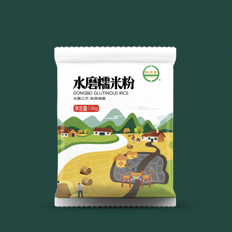 鹤来香 水磨糯米粉500g特制家用汤圆年糕冰皮月饼糍粑烘焙原料杂粮面 糯米粉1kg