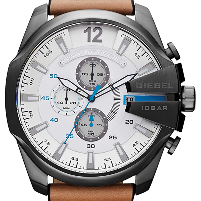 苏宁极物个性皮表带多功能计时石英男士手表DZ4280高清大图