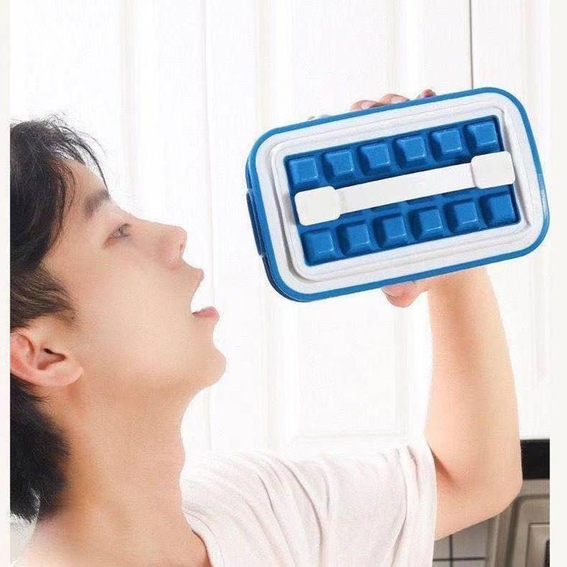 冰块的模具制冰机冰块盒子冰格冰格制冰块模具带盖冰壶冻冰块神器 塑料加盖冰格