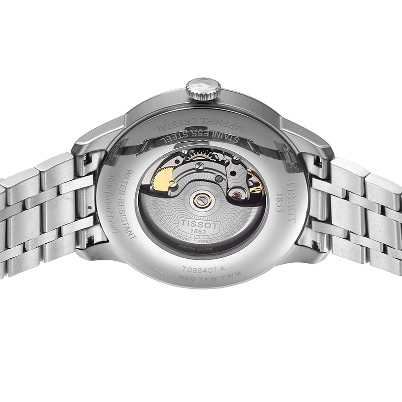 瑞士TISSOT 天梭 杜鲁尔镂空系列 简约自动机械男表T099.407.11.038.00高清大图