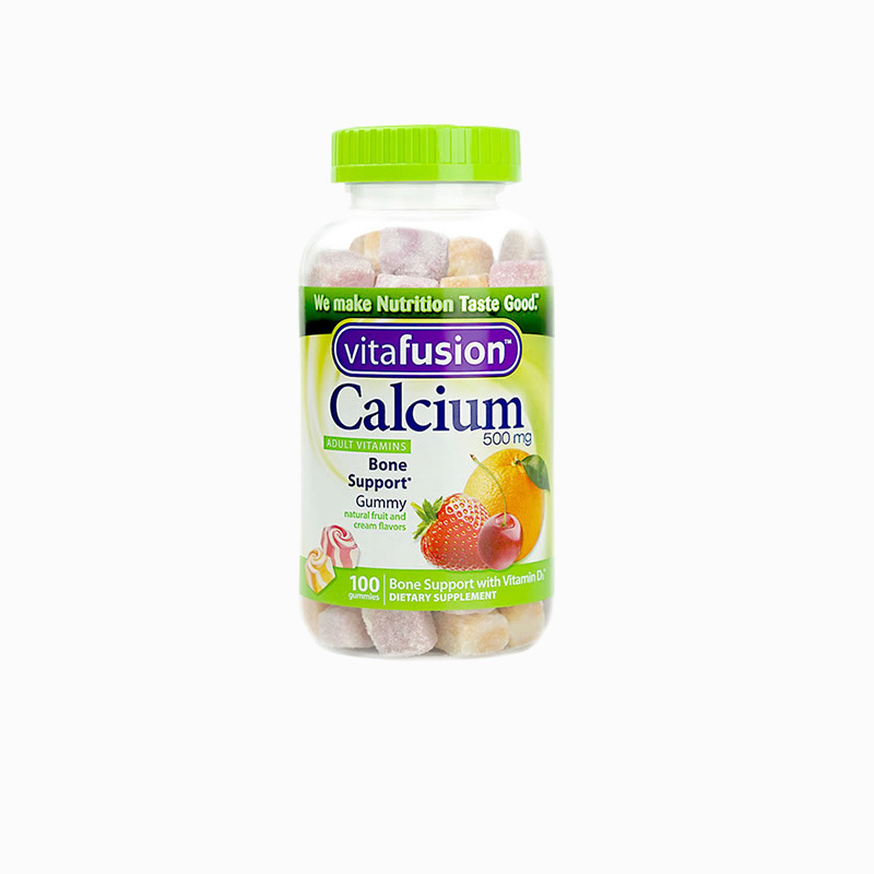 美国vitafusion成人钙片水果&奶味钙100粒营养软糖维生素D补钙 膳食营养补充剂 [效期至2021.06.01]