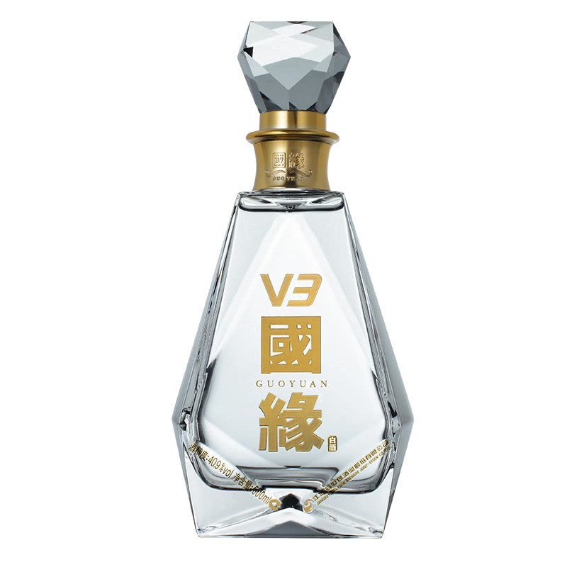 今世缘国缘V3 白酒40.9度白酒500ml 单瓶装(2瓶有手提袋)【价格图片品牌