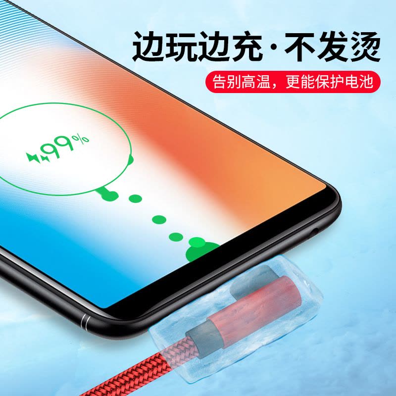 弯头游戏usb加长usb适用三星安卓数据线充电器micro通用快充oppo7x手机充电宝图片