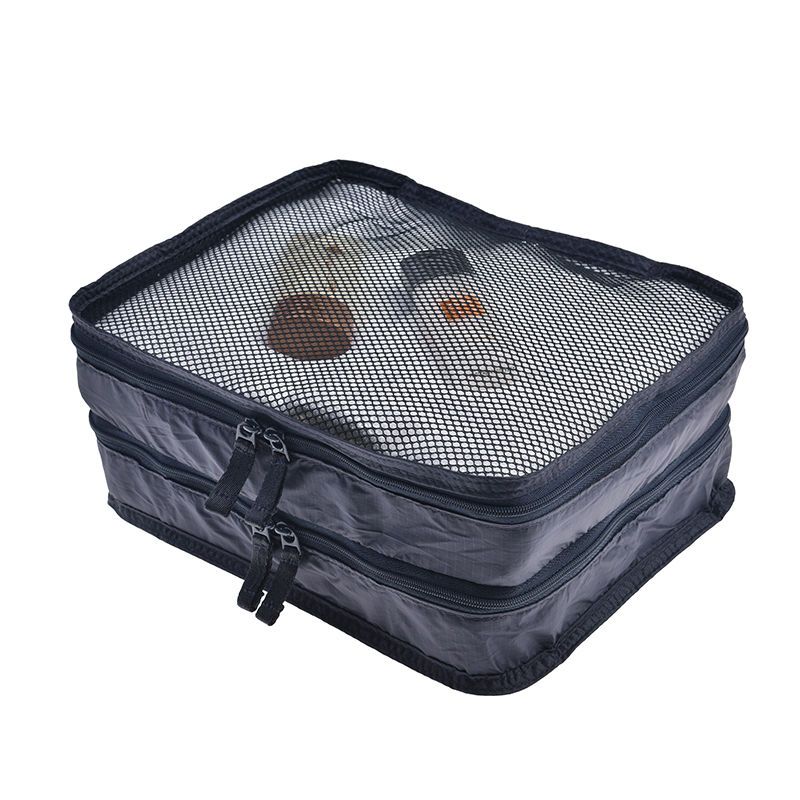 蓝色单层s26x20x10cm无印良品滑翔伞梭织布可折叠便携旅行用衣物收纳