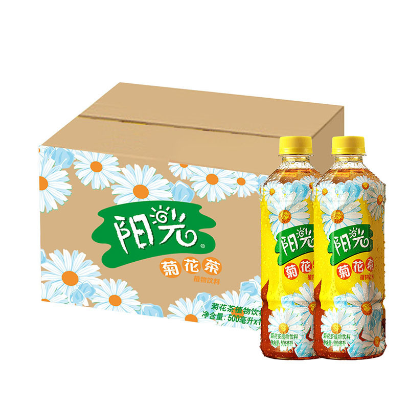 可口可乐阳光菊花茶植物饮料500ML*12 整箱装