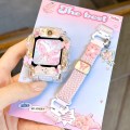 甜美小花适用于华为儿童电话手表5xpro/5编织4x4pro3Pro表带3139a 粉砂套 5