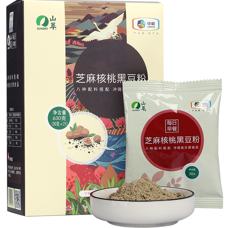 中粮山萃芝麻核桃黑豆粉630克(30克*21)